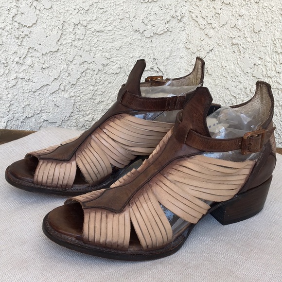 -SOLD-Freebird Arrow Leather Huarache Sandals 9 - Picture 3 of 8